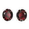 Image 1 : 18 ctw Garnet Designer Solitaire Stud Earrings 14k Rose Gold - REF-47H6R