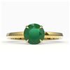 Image 1 : 2 ctw Emerald Designer Engagment Ring 18k Yellow Gold - REF-25K6Y