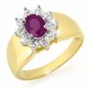 Image 1 : 0.40 ctw Amethyst Ring 10k Yellow Gold - REF-11R6K