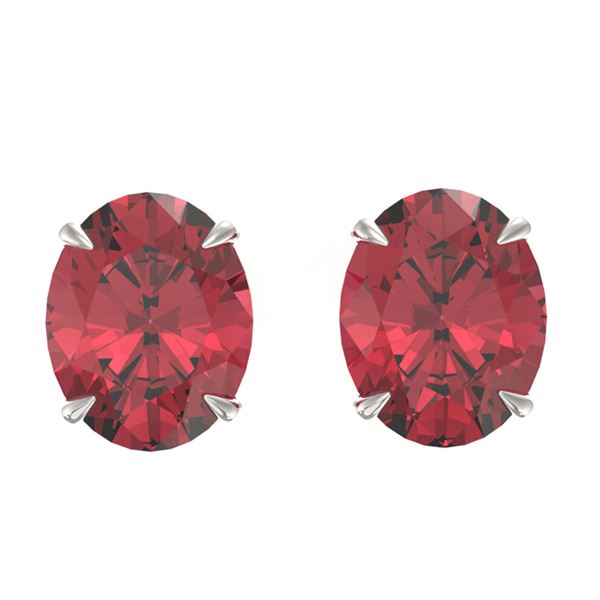 5.50 ctw Pink Tourmaline Designer Stud Earrings 18k White Gold - REF-45M4G