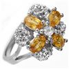 Image 2 : 1.33 ctw Yellow Sapphire & Diamond Ring 10k White Gold - REF-24W5H