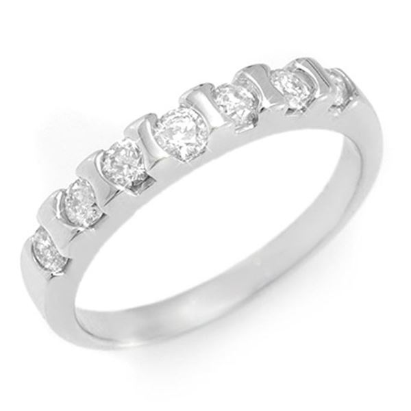 0.65 ctw Certified VS/SI Diamond Ring 14k White Gold - REF-44R8K