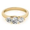 Image 1 : 0.5 ctw VS/SI Diamond 3 Stone Ring 18k Yellow Gold - REF-53W2H