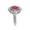 Image 2 : 4.54 ctw Ruby & Diamond Ring 18K White Gold - REF-154X5A