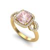 Image 2 : 2.75 ctw Morganite & Micro VS/SI Diamond Certified Ring 14k Rose Gold - REF-55K2Y