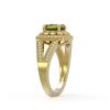 Image 3 : 2.39 ctw Certified Tourmaline & Diamond Victorian Ring 14K Yellow Gold - REF-106A5N