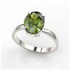 Image 2 : 3 ctw Green Tourmaline Designer Ring 18k White Gold - REF-42Y8X