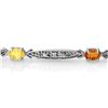 Image 2 : 3.07 ctw Multi-Sapphire & Diamond Bracelet 10k White Gold - REF-36K6Y