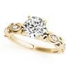 Image 2 : 0.71 ctw Certified VS/SI Diamond 2pc Wedding Set Antique 14k Yellow Gold - REF-100X3A