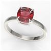 Image 2 : 2 ctw Cushion Cut Pink Tourmaline Solitaire Engagment Ring 14k Rose Gold - REF-25R5K