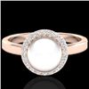 Image 1 : 0.25 ctw Micro Pave VS/SI Diamond & White Pearl Ring 14k Rose Gold - REF-30N8F