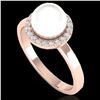 Image 2 : 0.25 ctw Micro Pave VS/SI Diamond & White Pearl Ring 14k Rose Gold - REF-30N8F