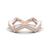 Image 2 : 0.42 ctw Micro Pave VS/SI Diamond Eternity Ring 14k Rose Gold - REF-27F3M