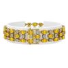 Image 2 : 12.7 ctw Fancy Citrine & Diamond Row Bracelet 10K Yellow Gold - REF-209W3H