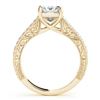 Image 2 : 0.8 ctw Certified VS/SI Princess Diamond Ring 18k Yellow Gold - REF-100G8W