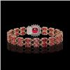 Image 3 : 17.35 ctw Tourmaline & Diamond Bracelet 14K Rose Gold - REF-245F5M