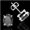 Image 2 : 10 ctw Black Diamond Designer Stud Earrings 18k White Gold - REF-218R2K