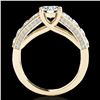 Image 2 : 2.55 ctw Certified Diamond Solitaire Ring 10k Yellow Gold - REF-259W3H
