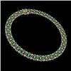 Image 2 : 43.07 ctw Emerald & Diamond Necklace 10K Rose Gold - REF-527M3G