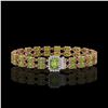 Image 1 : 16.97 ctw Tourmaline & Diamond Bracelet 14K Rose Gold - REF-236G4W