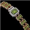 Image 2 : 16.97 ctw Tourmaline & Diamond Bracelet 14K Rose Gold - REF-236G4W