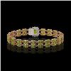 Image 3 : 16.97 ctw Tourmaline & Diamond Bracelet 14K Rose Gold - REF-236G4W