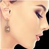 Image 3 : 12.1 ctw Morganite & Diamond Victorian Earrings 14K Rose Gold - REF-410H4R