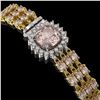 Image 2 : 27.48 ctw Morganite & Diamond Bracelet 14K Yellow Gold - REF-402N9F