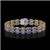 Image 3 : 16.37 ctw Tanzanite & Diamond Bracelet 14K Yellow Gold - REF-263H6R