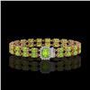 Image 1 : 16.92 ctw Peridot & Diamond Bracelet 14K Rose Gold - REF-236K4Y