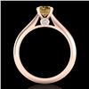 Image 3 : 0.83 ctw Intense Fancy Yellow Diamond Art Deco Ring 18k Rose Gold - REF-107K8Y