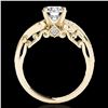 Image 2 : 1.5 ctw Certified Diamond Solitaire Antique Ring 10k Yellow Gold - REF-245K5Y