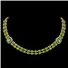 Image 1 : 38.37 ctw Peridot & Diamond Necklace 14K Rose Gold - REF-527N3F