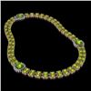 Image 2 : 38.37 ctw Peridot & Diamond Necklace 14K Rose Gold - REF-527N3F