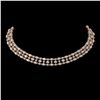 Image 1 : 26.75 ctw Morganite & Diamond Necklace 10K Rose Gold - REF-527H3R