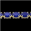 29 ctw Sapphire Eternity Designer Bracelet 14k Yellow Gold - REF-137N5F