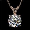 1.50 ctw Certified Quality Diamond Necklace 10k Rose Gold - REF-224K8Y