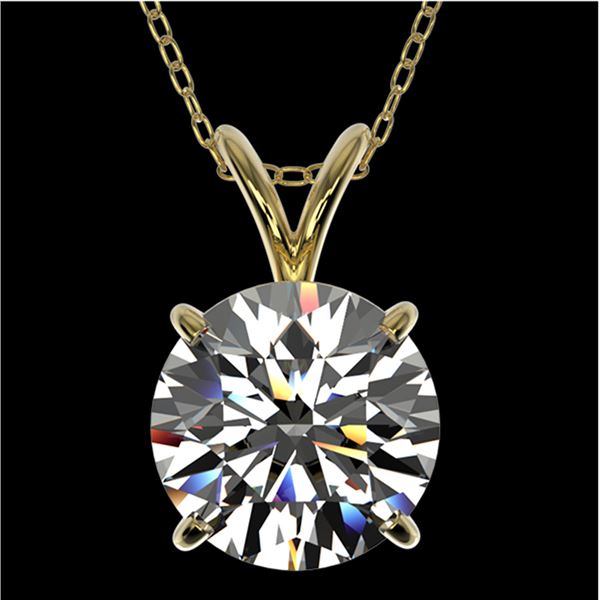 2.03 ctw Certified Quality Diamond Necklace 10k Yellow Gold - REF-449W5H