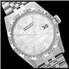 Rolex Men's Stainless Steel, QuickSet, Arabic Dial with Pyrimid Diam Bezel