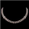 36.2 ctw Morganite & Diamond Necklace 14K White Gold - REF-527M3G