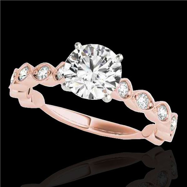 1.5 ctw Certified Diamond Solitaire Ring 10k Rose Gold - REF-196A4N