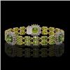 Image 1 : 18.93 ctw Tourmaline & Diamond Bracelet 14K Yellow Gold - REF-314M8G