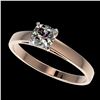 0.50 ctw Certified VS/SI Quality Cushion Cut Diamond Ring 10k Rose Gold - REF-60R3K