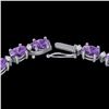 61.85 ctw Amethyst & VS/SI Diamond Eternity Necklace 10k White Gold - REF-300Y2X