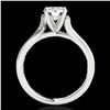 Image 2 : 1.18 ctw Certified Diamond Solitaire Ring 10k White Gold - REF-190G9W