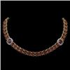 33.54 ctw Garnet & Diamond Necklace 14K Yellow Gold - REF-527W3H