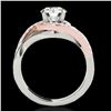 Image 2 : 1.55 ctw Certified Diamond Bypass Solitaire Ring 10k 2Tone Gold - REF-245A5N
