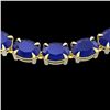 Image 1 : 68 ctw Sapphire Eternity Designer Necklace 14k Yellow Gold - REF-309N3F