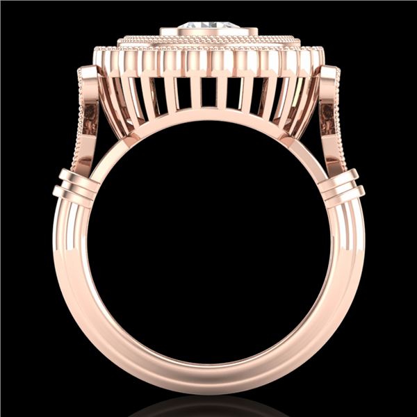 2.03 ctw VS/SI Diamond Solitaire Art Deco Ring 18k Rose Gold - REF-270G2W