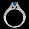 Image 2 : 1.6 ctw SI Certified Fancy Blue Diamond Solitaire Ring 10k White Gold - REF-135A2N